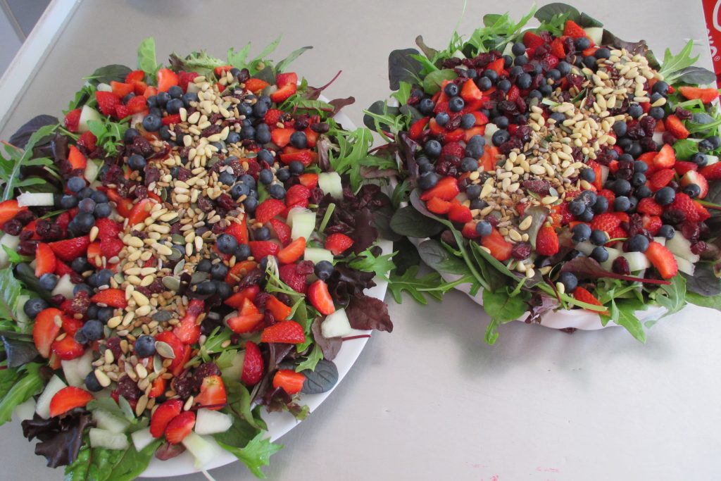 Eksempel på salat til maden på mou karting bane